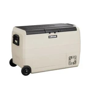 CARTOUR 카투어 ET크림 50L/60L 차량용 캠핑냉장고 휴대용 쾌속 냉각 LCD 터치 스크린 무음바퀴 바구니 초대용량 차량 플러그 전원 