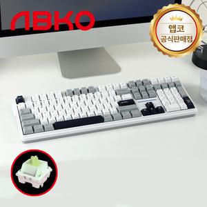 [국내정품] 앱코 AK108 3모드 OTEMU 특주축 유무선 기계식 키보드 그레이 멜론축