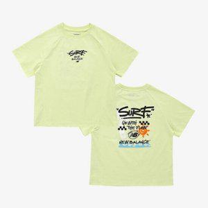 뉴발란스키즈반팔티 NQJ NK9EF2403U-45 Waterful land 페인팅 라글란 반팔 티셔츠