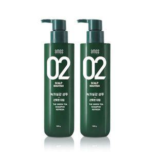 [NS홈쇼핑]아모스 녹차실감 샴푸 지성용 500g (산뜻한타입) 1+1 (G)[33855011]