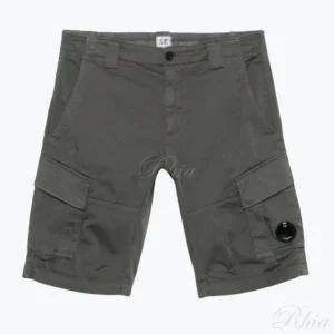 CP Company 새틴 스트레치 렌즈 카고 쇼츠 팬츠 바지 스모크 펄 18CMBE116A005694G935