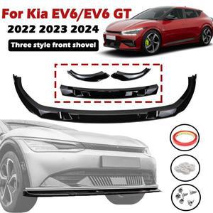 범퍼덕트 기아 EV6/EV6 GT 라인 2022 프론트 립 스플리터 ABS 범퍼 스포일러, 에어 댐 사이드 바디 키트 액
