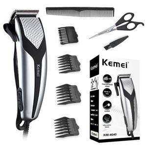 저소음이발기 바리깡 Kemei 유선 12W 프로 홈 헤어 클리퍼 남성용 수염 헤어 트리머 전기 헤어 커팅 머신