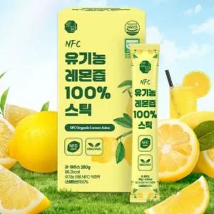 레몬즙 100% 원액 스틱 20g_10포 유기농 착즙 레몬 무첨가무설탕 휴대용 개별포장 음료요리베이킹