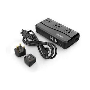 해외여행용 변압기 콘센트 변환 플러그 포함 90V 240V to 100V 병행 수입품 MRJ201GU BK 변압 기능 검정