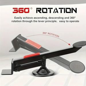 견고한 금속 도어 리프트 360 ° 회전 레버로 표면 설치 보조 활성화
