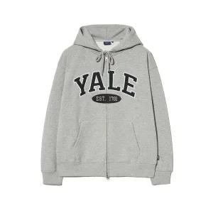 예일 YALE 투톤아치 후드집업_그레이 916007