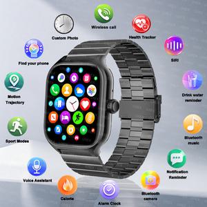 2025 GTS4 Smartwatch 남성 2.01 HD 디스플레이 스포츠 혈당 모니터 블루투스 통화 맞춤형 사진 스마트 시