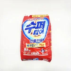 수퍼타이 찬물 전용 실내건조 분말세제 일반드럼 겸용 리필 9.5kg 2개입