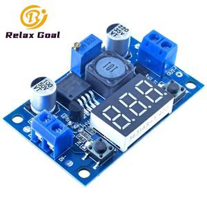LM2596 가변 전압 조정기 4.0-40V ~ 1.25-37V DC36V 24V 5V 2A 스텝다운 모듈(LED 디스플레이 포함)