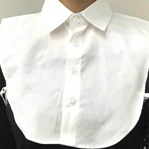 코튼 페이크셔츠 클래식 목카라 화이트 목셔츠