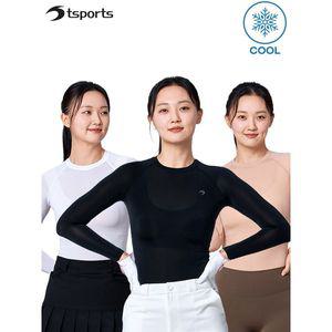 여성 골프웨어 메쉬 라운드티 이너웨어 기능성 자외선차단 냉감 쿨티셔츠 UV차단 쿨