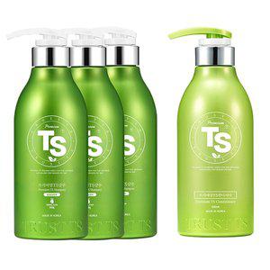 [TS트릴리온]프리미엄 TS 샴푸 500gx3개+프리미엄 TS 컨디셔너 500ml