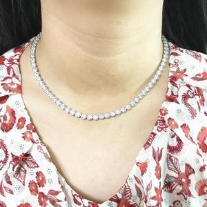 tennis 라운드 3mm 은목걸이 925실버 큐빅 럭셔리한