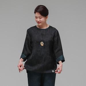 [보리보리/하랑한복]엄마옷 신상인견블라우스 바람드리 먹색