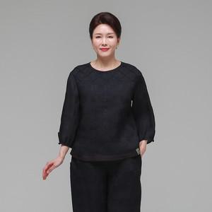 [보리보리/하랑한복]엄마옷 신상인견블라우스 솔길드리 네이비