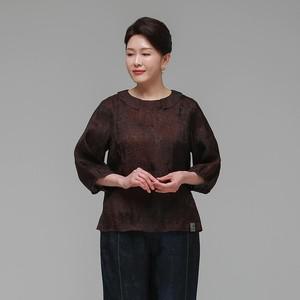 [보리보리/하랑한복]엄마옷 신상인견블라우스 소담드리 브라운