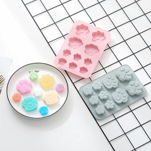 강아지고양이 발바닥 10구 초콜릿 베이킹 얼음틀 아이스트레이 실리콘몰드