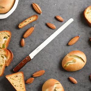 빵칼 바게트 식빵 톱니칼 브레드나이프 나무손잡이 (대 360mm) 케이크 제빵