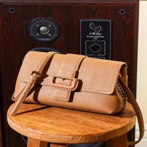 닥스 액세서리 25SS [하운드투스체크 COMBI] 베이지 D장식 체크배색 가죽 크로스백 DCBA5E510I2