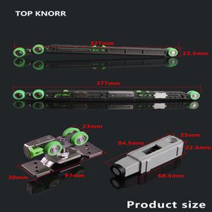 TOPKNORR 슬라이딩 도어 크레인 레일 풀리, 단방향 양방향 버퍼 댐퍼, 슬라이딩 도어 무소음 나무 도어 크레인 슬라이딩 액세서리