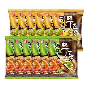 한성 튀김맛6봉+해물맛6봉 우동 211.5g 묶음 12봉