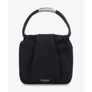 생로랑 SAINT LAURENT 미니 시그니처 로고 드로스트링 토트백 블랙 778214FAC3B1000 25