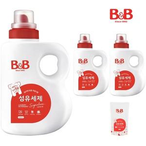 [보리보리/비앤비]비앤비 섬유세제 1500ml 용기형 3입+증정품 800ml 1입