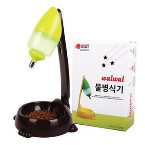 물병식기 세트 아이보리 2개 강아지밥그릇