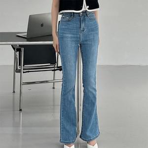 여자 플레어 슬림부츠컷 키작녀 종아리커버 봄 청바지