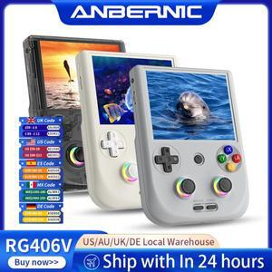 레트로 휴대용 게임기 추억의 고전게임 ANBERNIC RG 406V 게임 콘솔 4 IPS 멀티 터치 스크린 Android13 RG4