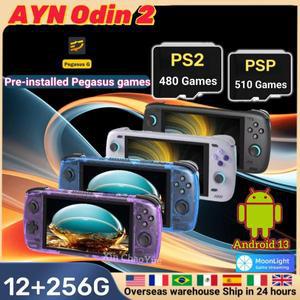 레트로 휴대용 게임기 추억의 고전게임 AYN Odin 2 pro 게임 플레이어 12G 256G 안드로이드 13 6 인치 터치