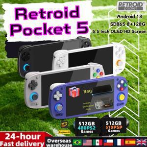 레트로 휴대용 게임기 추억의 고전게임 Retroid Pocket 5 RP5 게임 콘솔 비디오 Android13 5.5 인치 OLED H