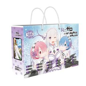 Anime Re: 제로 행운의 선물 가방 장난감과 다른 세계에서의 삶 엽서 포스터 스티커 포함 북마크 슬리브
