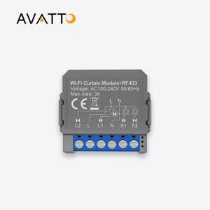 전동 커튼 AVATTO Tuya WiFi 스마트 스위치 모듈 롤러 셔터 블라인드 RF433 리모컨 포함 Alexa Google Home Alice와 함께 작동
