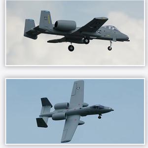 취미 RC Rc 더블 50mm A-10 Thunderbolt Jet True Channel 스포츠 항공기 전투기 전기 모델 고정 날개 생일