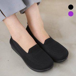 레빈 여성 키높이  슬립온 로퍼 단화 4cm