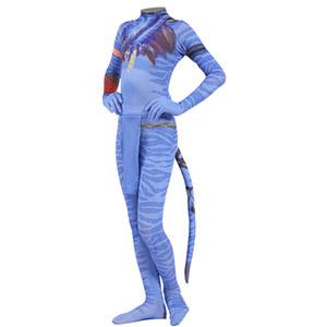 아바타 튬 할로윈 프레 블루 역할 게임 에어벤더 파티의상 슈트 하루나 소품