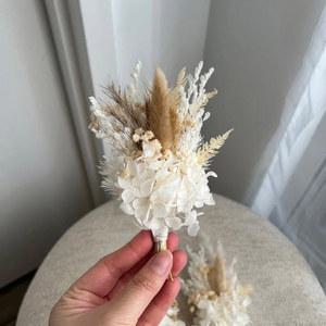 팜파스 잔디 꽃 말린 꽃 Boutonnieres 작은 미니 부케, 웨딩 용품, 보호 홈 케이크 장식, 보호