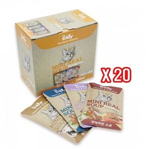 더캣츠 미니리얼 스프 40g X20개(선택) 파우치 건강식
