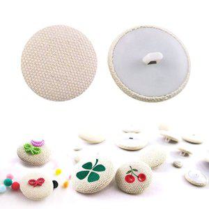 고품질 천단추 -30mm (50개입) 캔버스천 광목 무지 단추 무지단추 수예부자재 싸개단추 천단추 (WFHSCAU)