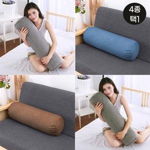 [더블유쇼핑]홈스테이 면마 원통 쿠션 15x60cm 롱쿠션 (택1)_10917590_588417