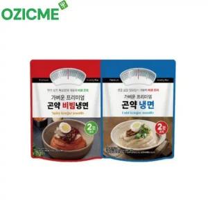 [오직미]면삶지않고 바로먹는 즉석 대신곤약냉면 10개(물냉면5개+비빔냉면5개))