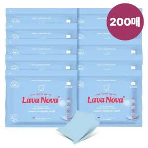 라바노바 고농축 세탁세제 시트세제 종이세제 200매 20매x10팩 통돌이세탁기 드럼세탁기 공용