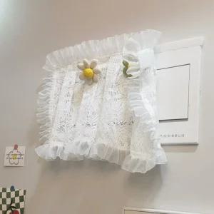레이스 찍찍이 두꺼비집 가림막 장식 가리개 30x30cm미니커튼 가림천 붙이는 주방 창문 작은 거실커텐 분전