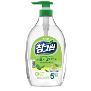 기름기제거 참그린 주방세제 레몬녹차뽀드득 1kg 펌프