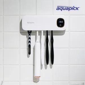 아쿠아픽 가정용 칫솔살균기 벽걸이 UVC-LED 자동 바람건조 AQ-95