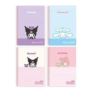산리오캐릭터즈 PP A4노트 v1, 컬러랜덤, 2개