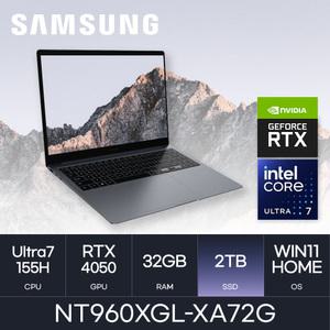 HMC/ 삼성 갤럭시북4 울트라 NT960XGL-XA72G / 2TB / RTX4050 / 고해상 학생 사무용 AI 게이밍노트북