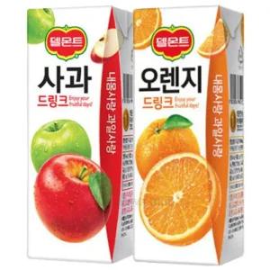 델몬트 드링크 190ml 사과x24팩+오렌지 24팩